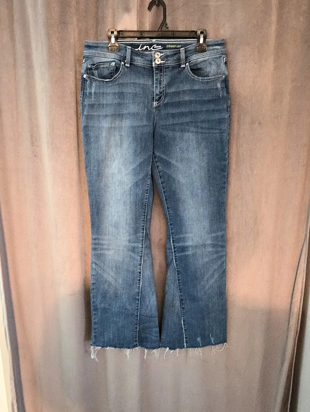INC Straight Leg Jeans in Blue Waist 12